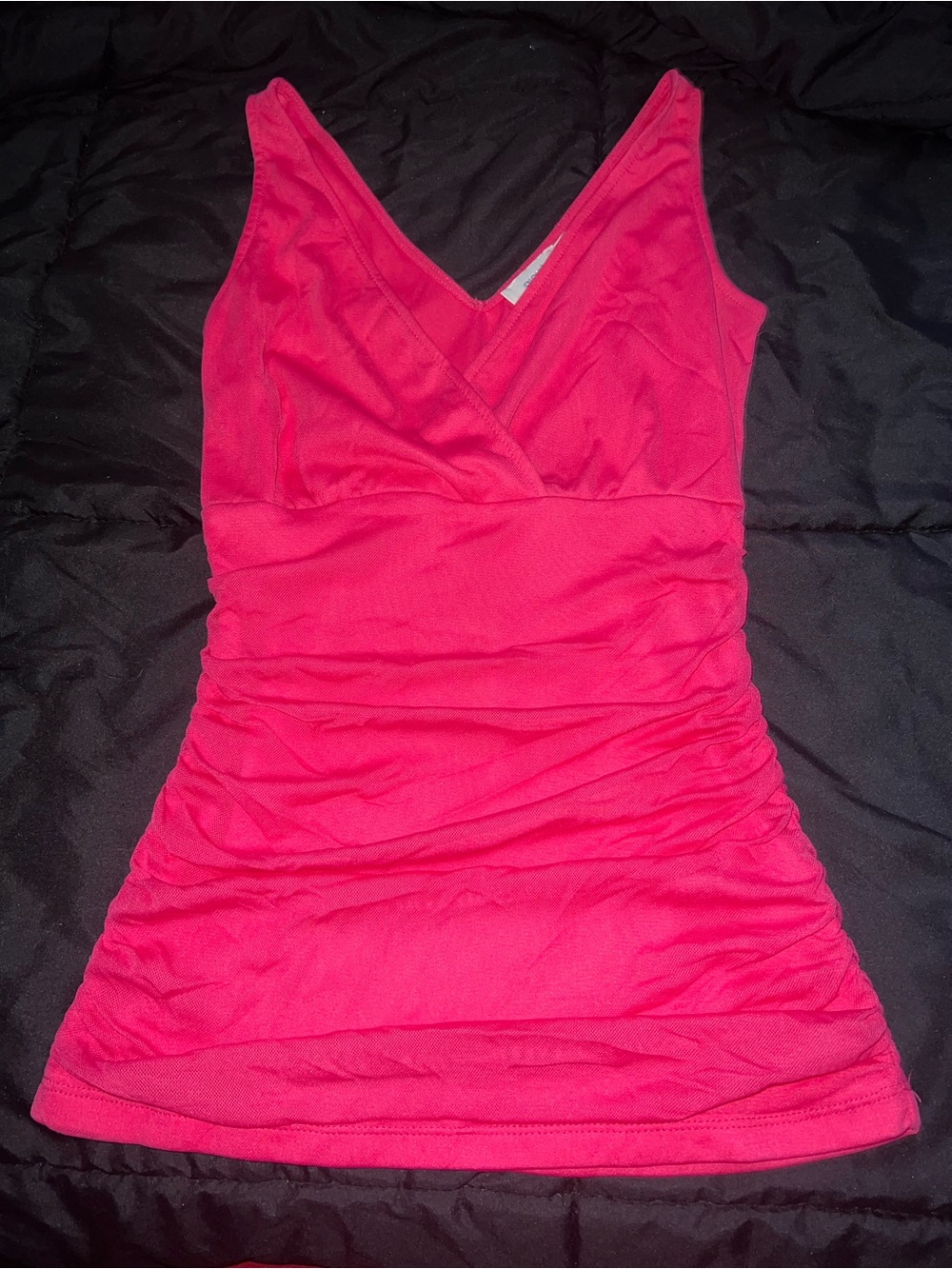 Y2K Ruched V-Neck Tank Top
